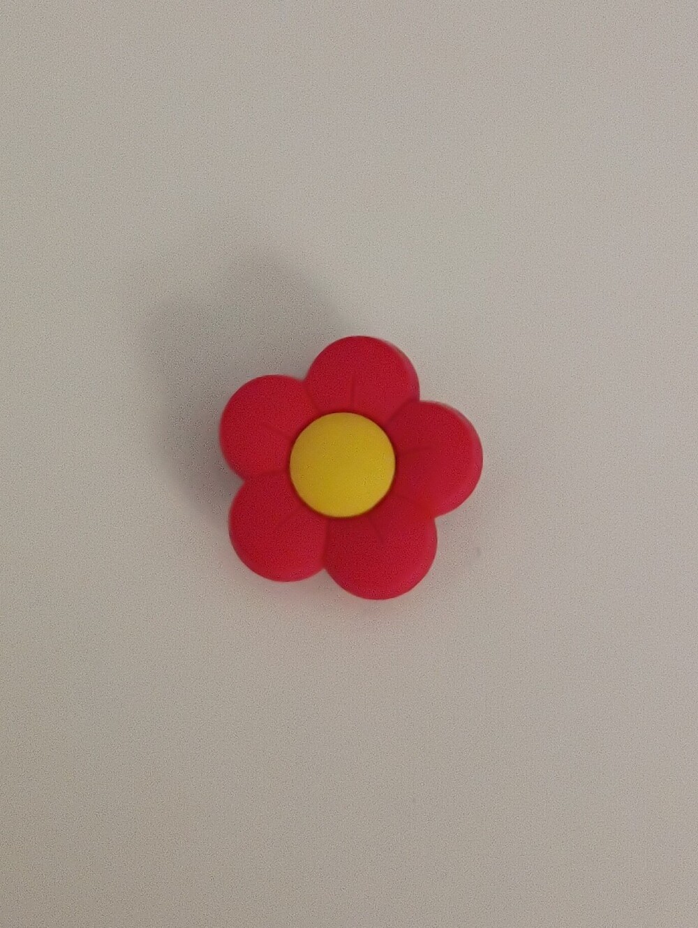 10 for $10 Jibbitz Croc Charm - Red Flower 5 Petals With Yellow Pistol